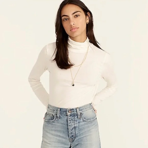 NWT J. Crew Tissue Turtleneck Top - Picture 3 of 9